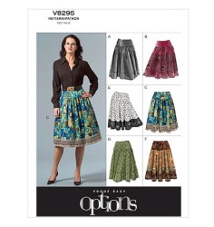 8295 VOGUE EZ FLARE YOKE SKIRT PATTERN 6-12, 14-20